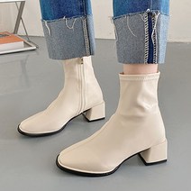 라블 미들굽 삭스핏 앵클부츠 5cm