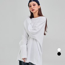 어썸어라운드 여성용 무지 긴팔 박스티