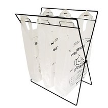 리빙이랑 분체도장 접이식 분리수거대 3단, 매트 블랙, 1개