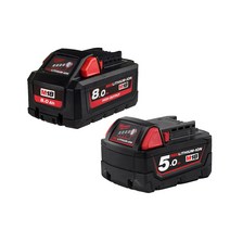 밀워키 18V 리튬이온 배터리 8.0Ah M18 HB8 + 5.0Ah M18 B5 세트, 1세트