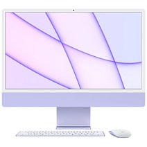 Apple 2021 아이맥 24, 퍼플, M1, Apple M1 8 core, SSD 256GB, 8GB, Retina 4.5K, Gigabit Ethernet, CTO