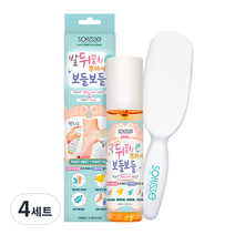 소프리스 발뒤꿈치 뿌려서 보들보들 필링 미스트 + 풋파일, 4세트