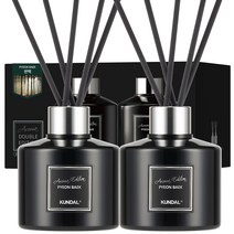 쿤달 퍼퓸 디퓨저 아로마 에디션 200ml 2개 + 섬유스틱 10개, 1세트, 편백향