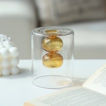 하루의공간 썸머브리즈 투명 유리 인테리어 화병, 커피