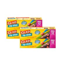 글래드 집슬라이드 지퍼백 소형 12매, 4개입