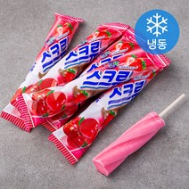 롯데제과 스크류바 딸기 사과 (냉동), 80ml, 6개