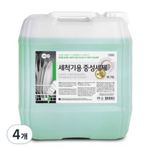 세제몰 세척기용 중성세제 프리미엄, 18.75L, 4개