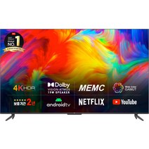 TCL 안드로이드11 4K UHD TV, 128cm(50인치), 50P735, 스탠드형, 자가설치