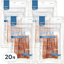 네츄럴랩 강아지 건강한 육포 간식 스틱, 연어, 80g, 20개