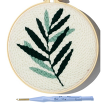 생활의지혜 펀치니들 프랑스 자수 만들기 + 고급형 바늘 세트, 1세트, 42 잎줄기