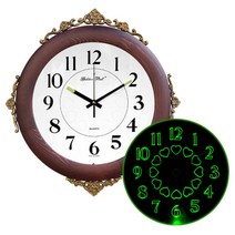 골든벨 pLED 무소음 원목 벽시계, 월넛그린