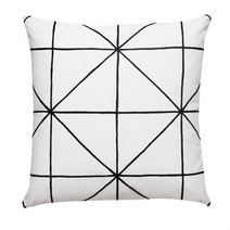 휩시 Pattern White Black 쿠션 509029, 쿠션커버 + 쿠션솜, 1세트