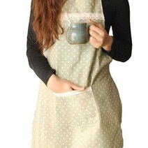 저스틴앤클로이 주방 앞치마 도트 그린, 1개