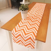 아름다운집까사 식탁 앤 테이블러너 소니, 오렌지, 4인 (32 x 180 cm)