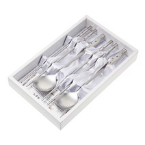 테이블아트 두루미수저 부부세트, 4p (스푼 2p, 젓가락 2p), 1개