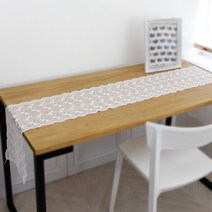 해피툴 웨이브플라워 레이스 테이블러너, S (90 x 25.5 cm)