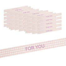 HCN 포유 체크 띠지 스티커, 핑크, 60개입