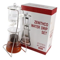ZENITHCO 콜드 브루 네덜란드어 커피 메이커 물방울 400mL 전기 및 열쇠 고리 없음, ZC-400WD