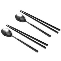 트위그뉴욕 브라운 한식수저세트, 1세트, 테이블 스푼 2p + 멜라닌 젓가락 2p