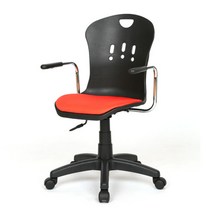 체어포커스 킹스 팔걸이형 회전의자 KS830-ART, 바디(블랙), 방석(레드)