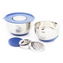 쿠키브라운 스텐 믹싱볼 + 워싱볼세트 WT-K02N, 블루