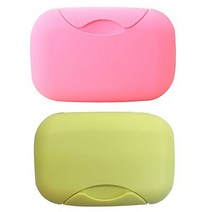 휴대용 비누케이스 L, 핑크, 그린, 2개입