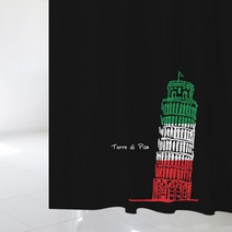 디자인수풀 북유럽 스타일 샤워커튼 + 기본 플라스틱 고리 12p sc543, 1세트