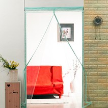 알뜨리 EVA 방풍비닐 현관 방문용 투명 민트 120 x 210 cm + 양면테이프