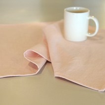 하임앤하임 마메종 린넨 워싱 키친크로스 60 x 40 cm, 연핑크, 1개