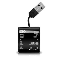 ZIO 45in1 외장형 멀티 카드 리더기 Zenith, 블랙