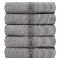 송월타월 뉴 명품40 세면타월 195 g, 연회색, 5장