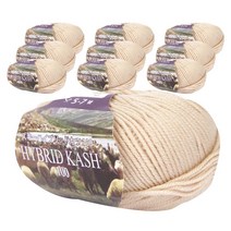 HYBRID KASH 100 뜨개실 10p, 라떼