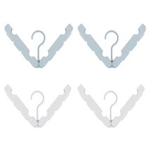 리버그린 여행용 접이식 옷걸이 특, 블루, 화이트, 4개입