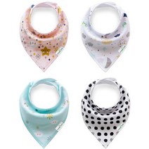 리틀토즈 신생아용 북유럽 스카프빕 턱받이 4종 세트