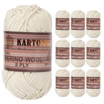 연일섬유 카르토푸 메리노울 8PLY 뜨개실 10p, 69 백아이보리