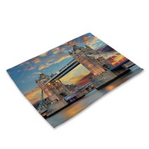 비케이 유럽 미국 명소 식탁매트, 9, 가로 42cm x 세로 32cm