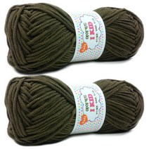 행복뜨기 아이키드 털실 2p, 769 카키국방