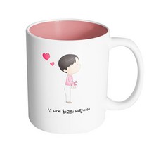 핸드팩토리 댄디커플소년 넌 내게 최고의 사람이야 머그컵, 내부 파스텔 핑크, 1개