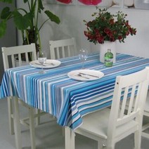 이코디 뮤랄 유니크 테이블 보, 블루, 90 x 90 cm