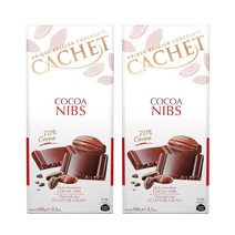 KimsChocolates 까쉐 코코아닙스 다크 초콜릿, 100g, 2개입