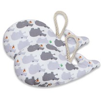 보드래 강아지 장난감 인형 킁킁토이 돌고래 17 x 8 cm, 하마패턴, 2개입