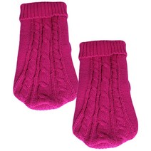 펫나인 강아지 & 고양이 솔리드컬러 스웨터 2p, 로즈핑크