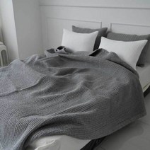 메종텍스타일 멜팅 면모달 와플 패드 겸 스프레드, 그레이