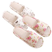 블럭마트 린넨 여성용 실내화 2p, 랜덤 발송, 2개