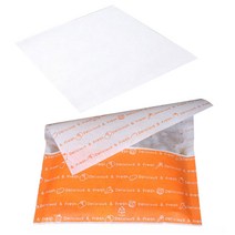 SR 햄버거 포장지 무지 50p + 토스트봉투 주황 50p, 1세트