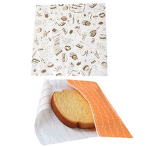 SR 햄버거 포장지 왓츠 70p + 토스트 봉투 주황 70p, 1세트