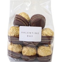 황씨네도시락 투명 M봉투 90p + 발렌타인 사각 스티커 90p, 1세트