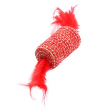 핑크망고 깃털사탕모양 애완동물 로프 장난감, A, 1개