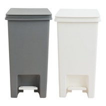 바람 슈슈 페달휴지통 20L, 화이트, 그레이, 2개