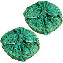 도나앤데코 도시락보자기 작은부엉이 초록, 2개입